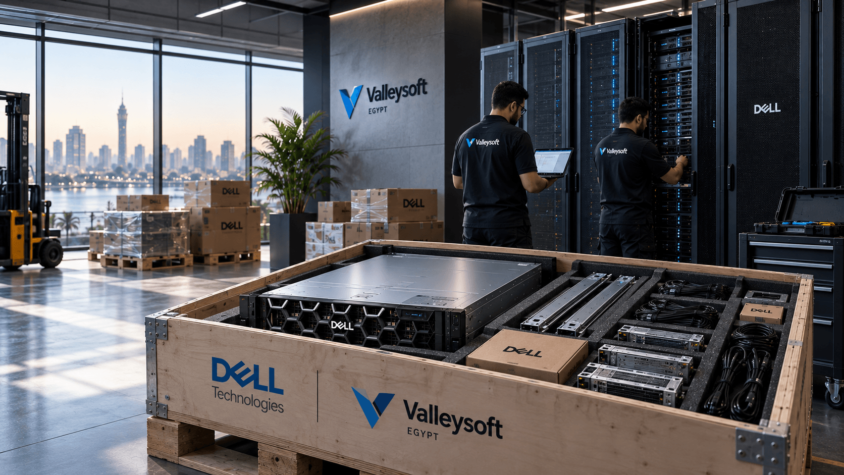 Dell enterprise server rack infrastructure
